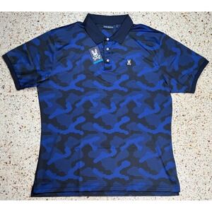 Psycho Bunny Men's Huston‎ Sport AOP Short Sleeve Polo Shirt Size 3XLT